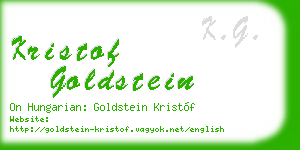 kristof goldstein business card
